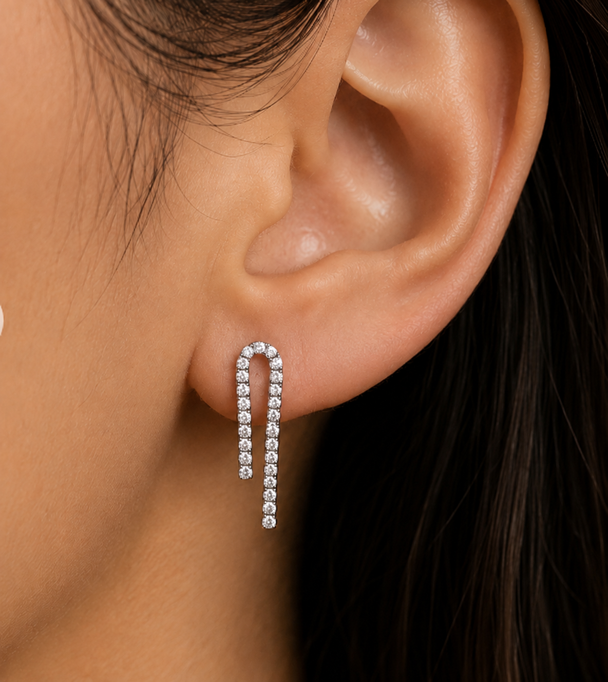 Diamond & White Gold Chandelier Earrings - 2